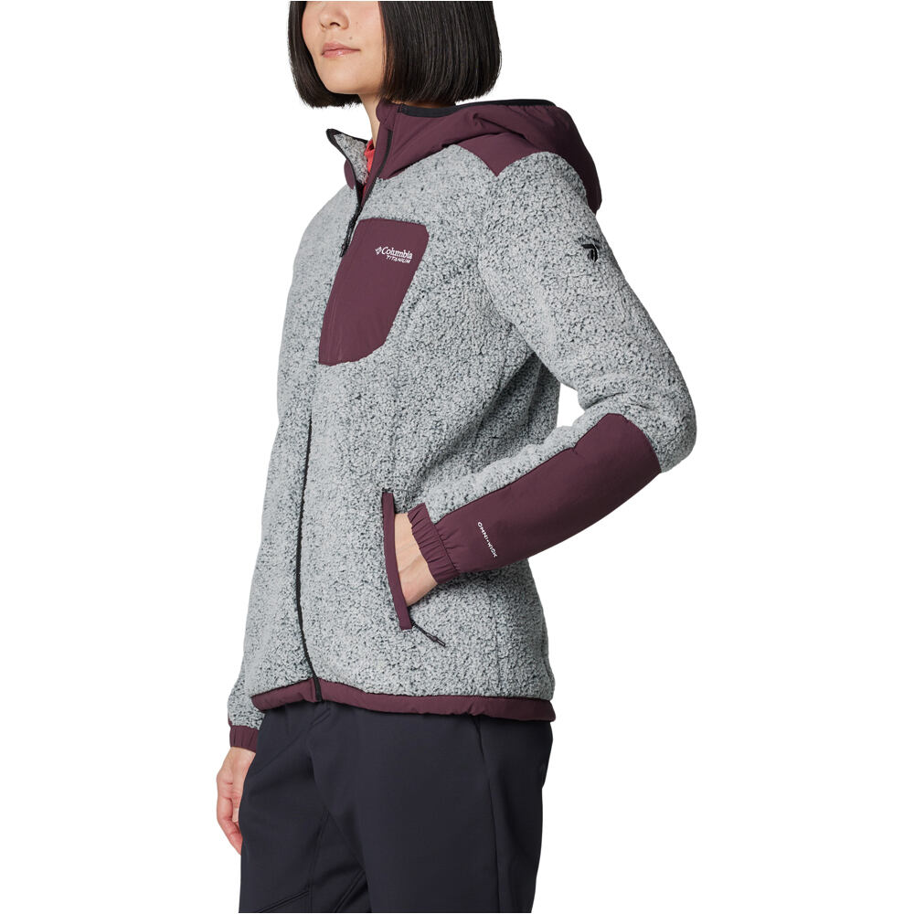 Columbia forro polar mujer Arctic Crest Sherpa Full Zip vista detalle
