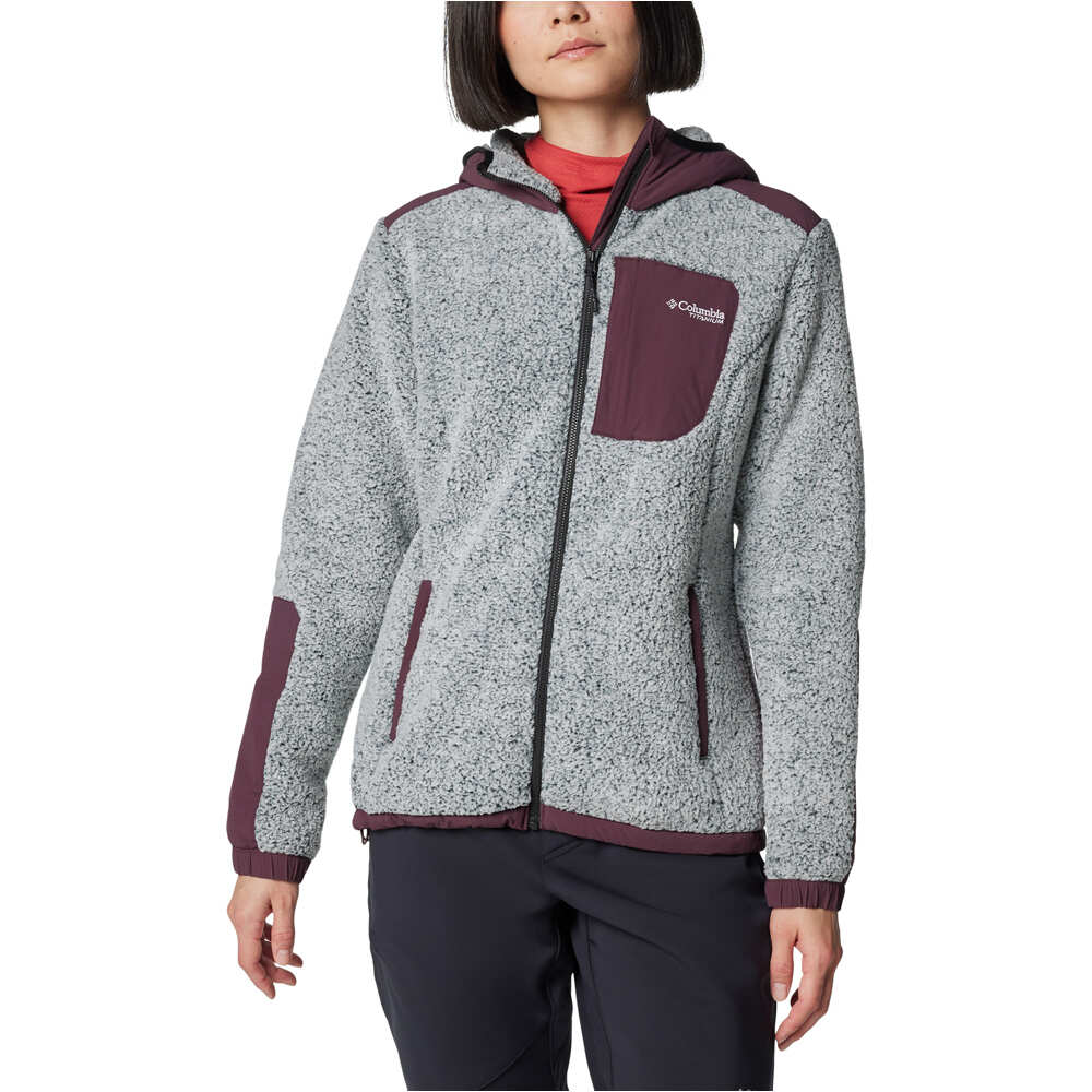 Columbia forro polar mujer Arctic Crest Sherpa Full Zip vista frontal