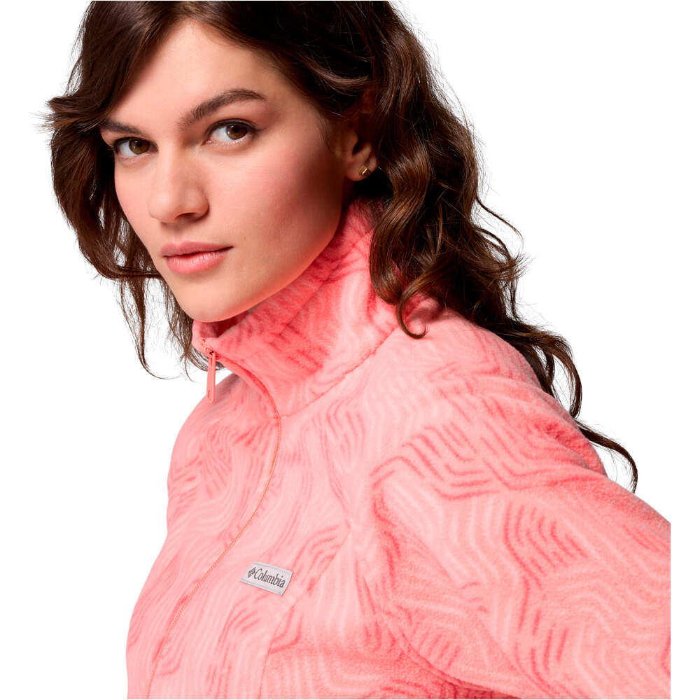 Columbia forro polar mujer Benton Springs Printed Full Zip vista detalle