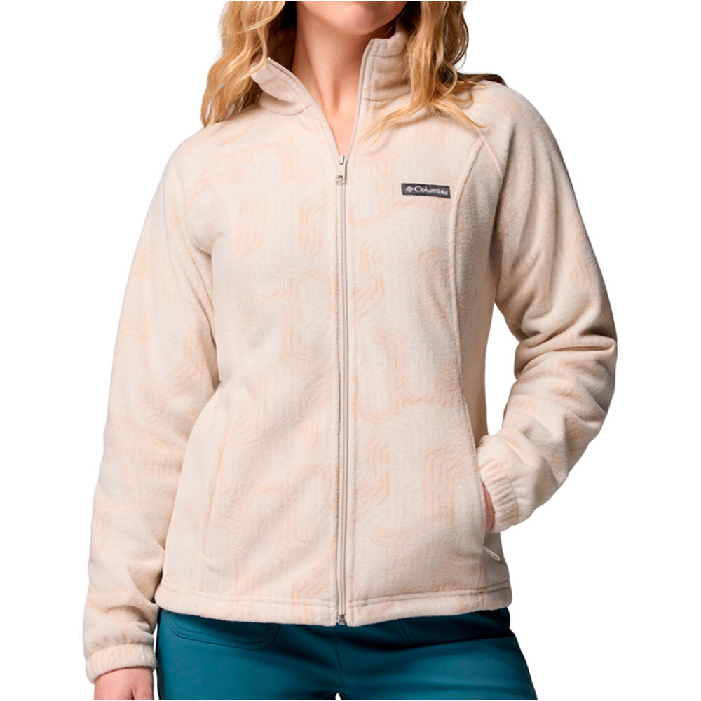 Columbia forro polar mujer Benton Springs Printed Full Zip vista frontal