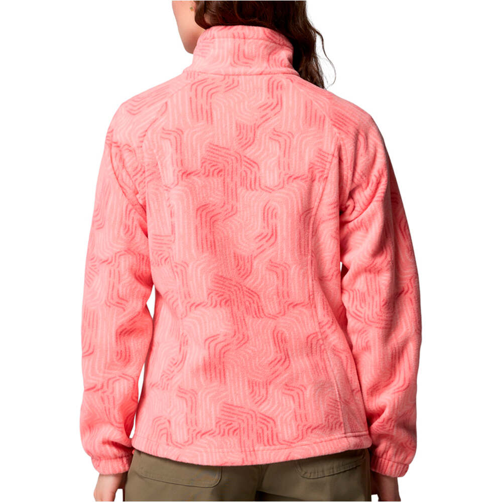 Columbia forro polar mujer Benton Springs Printed Full Zip vista trasera
