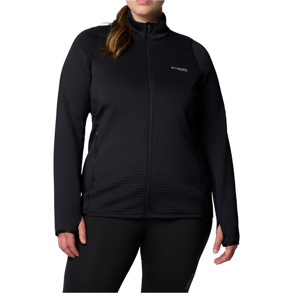 Columbia forro polar mujer Crystal Leaf Omni-Heat Helix FZ vista frontal