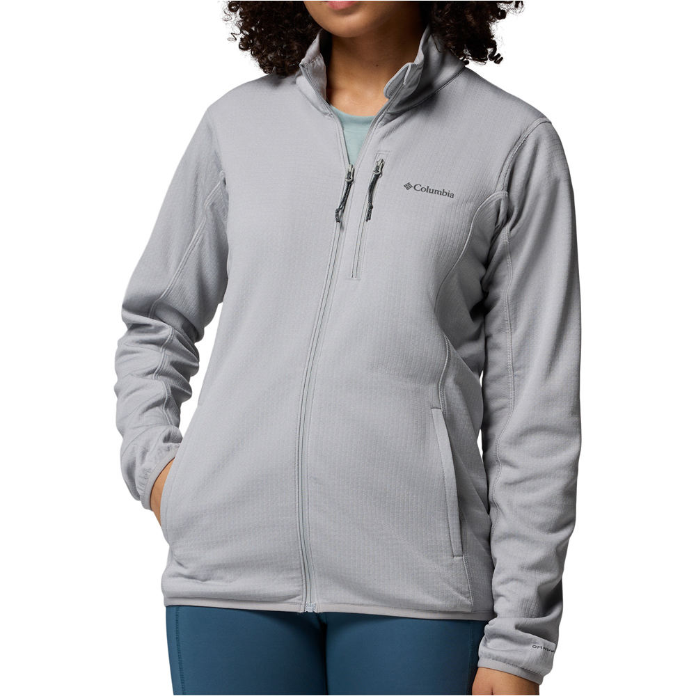 Columbia forro polar mujer Essential Hike Grid Fleece Full Zip vista frontal