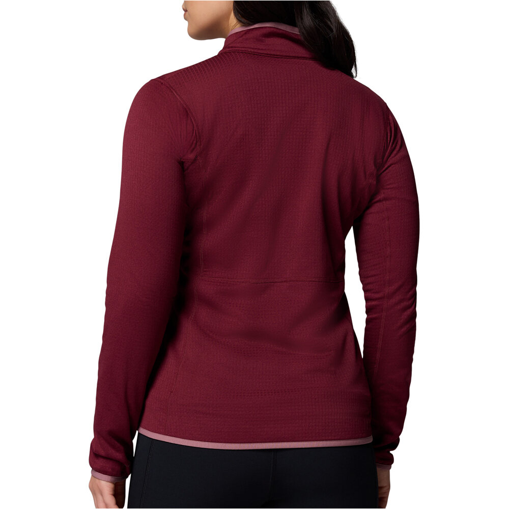 Columbia forro polar mujer Essential Hike Grid Fleece Full Zip vista trasera