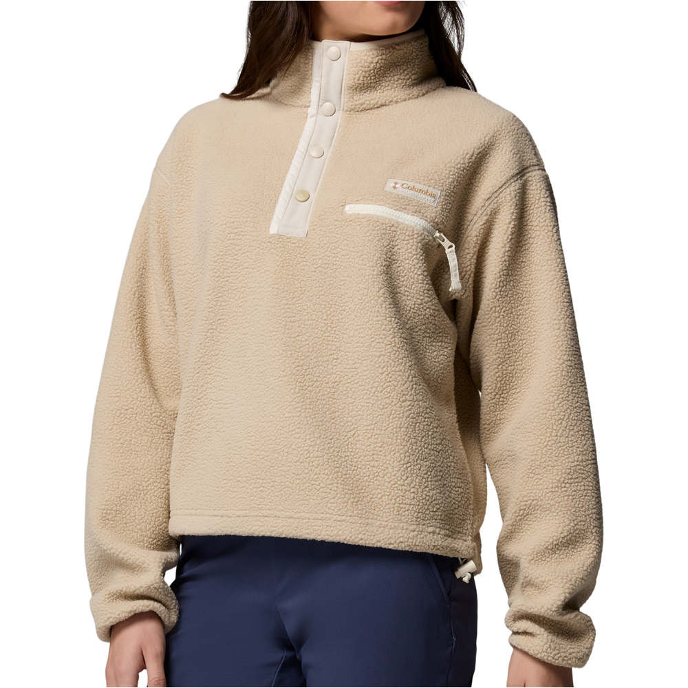 Columbia forro polar mujer Helvetia II Cropped Half Snap Fleece vista detalle