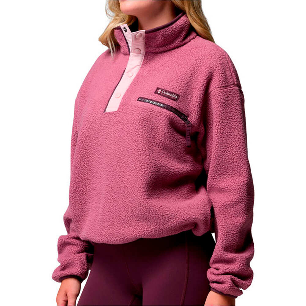 Columbia forro polar mujer Helvetia II Cropped Half Snap Fleece vista detalle