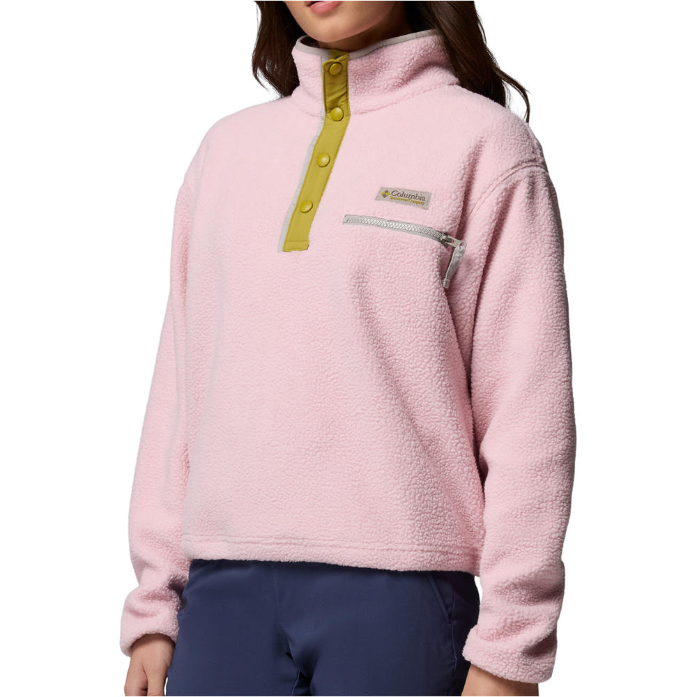 Columbia forro polar mujer Helvetia II Cropped Half Snap Fleece vista detalle