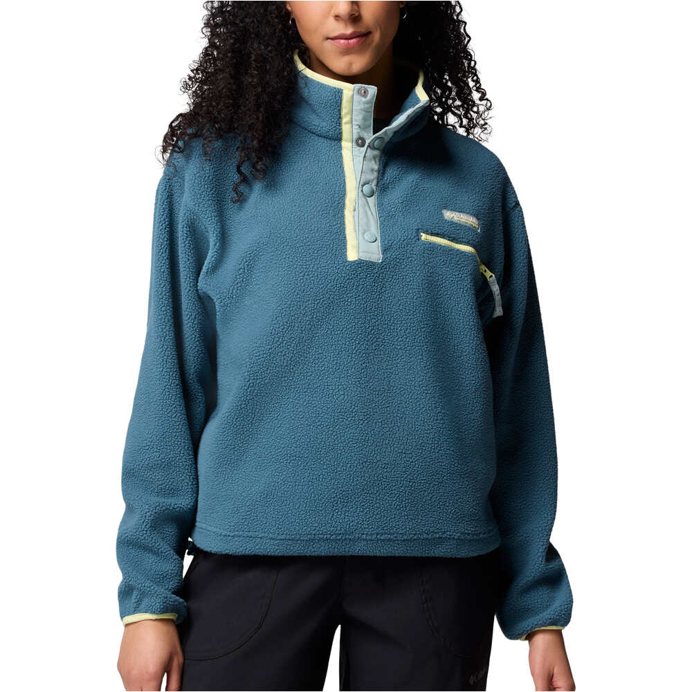 Columbia forro polar mujer Helvetia  II Cropped Half Snap Fleece vista frontal