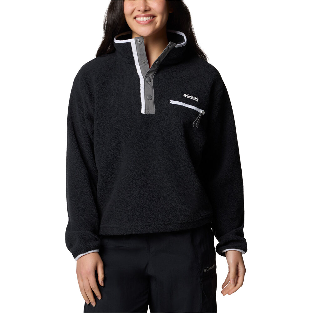 Columbia forro polar mujer Helvetia II Cropped Half Snap Fleece vista frontal