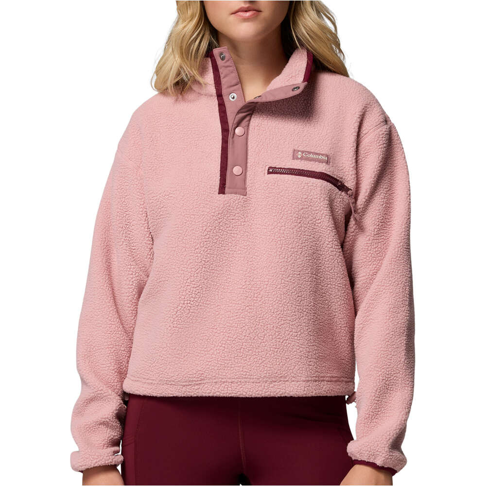 Columbia forro polar mujer Helvetia II Cropped Half Snap Fleece vista frontal