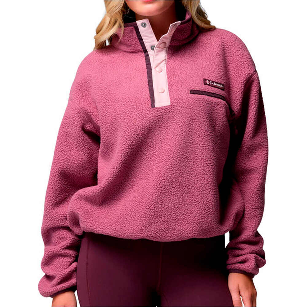 Columbia forro polar mujer Helvetia II Cropped Half Snap Fleece vista frontal
