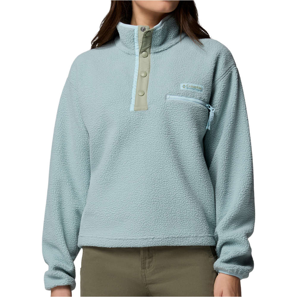 Columbia forro polar mujer Helvetia II Cropped Half Snap Fleece vista frontal