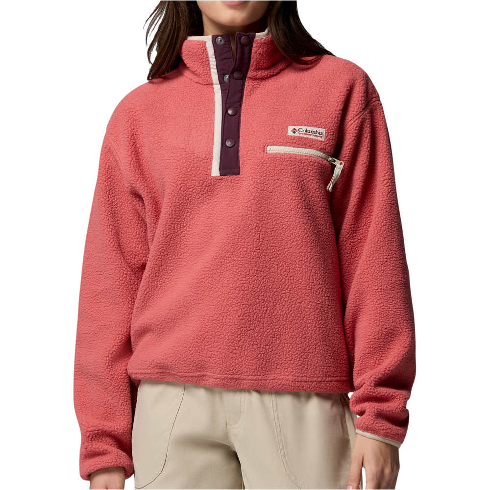 Columbia forro polar mujer Helvetia II Cropped Half Snap Fleece vista frontal