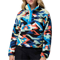 Columbia forro polar mujer Helvetia II Printed Cropped Half Snap vista frontal