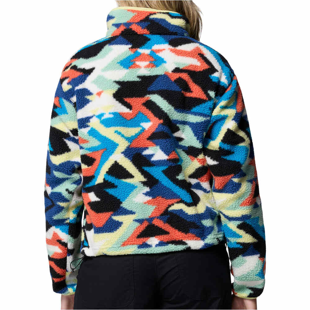 Columbia forro polar mujer Helvetia II Printed Cropped Half Snap vista trasera