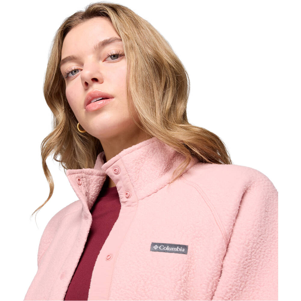Columbia forro polar mujer Jasper Ridge Pebbled Fleece Full Snap vista detalle