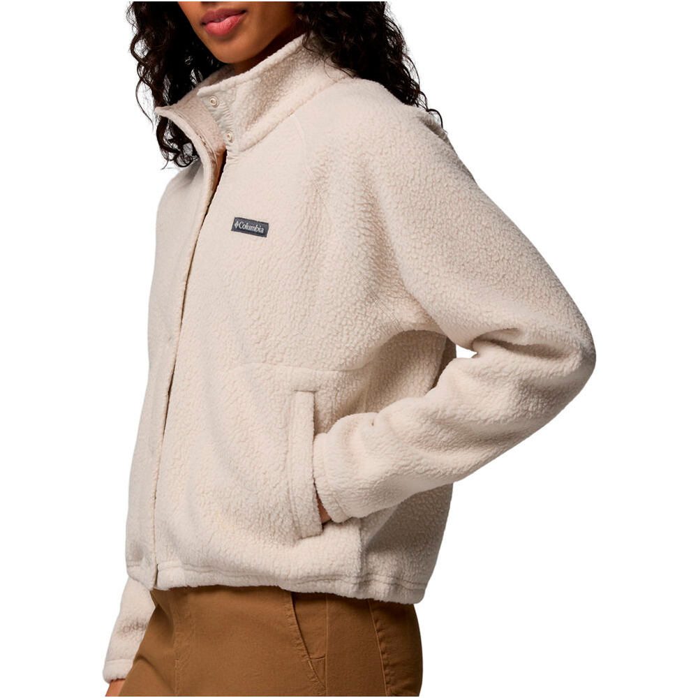 Columbia forro polar mujer Jasper Ridge Pebbled Fleece Full Snap vista detalle