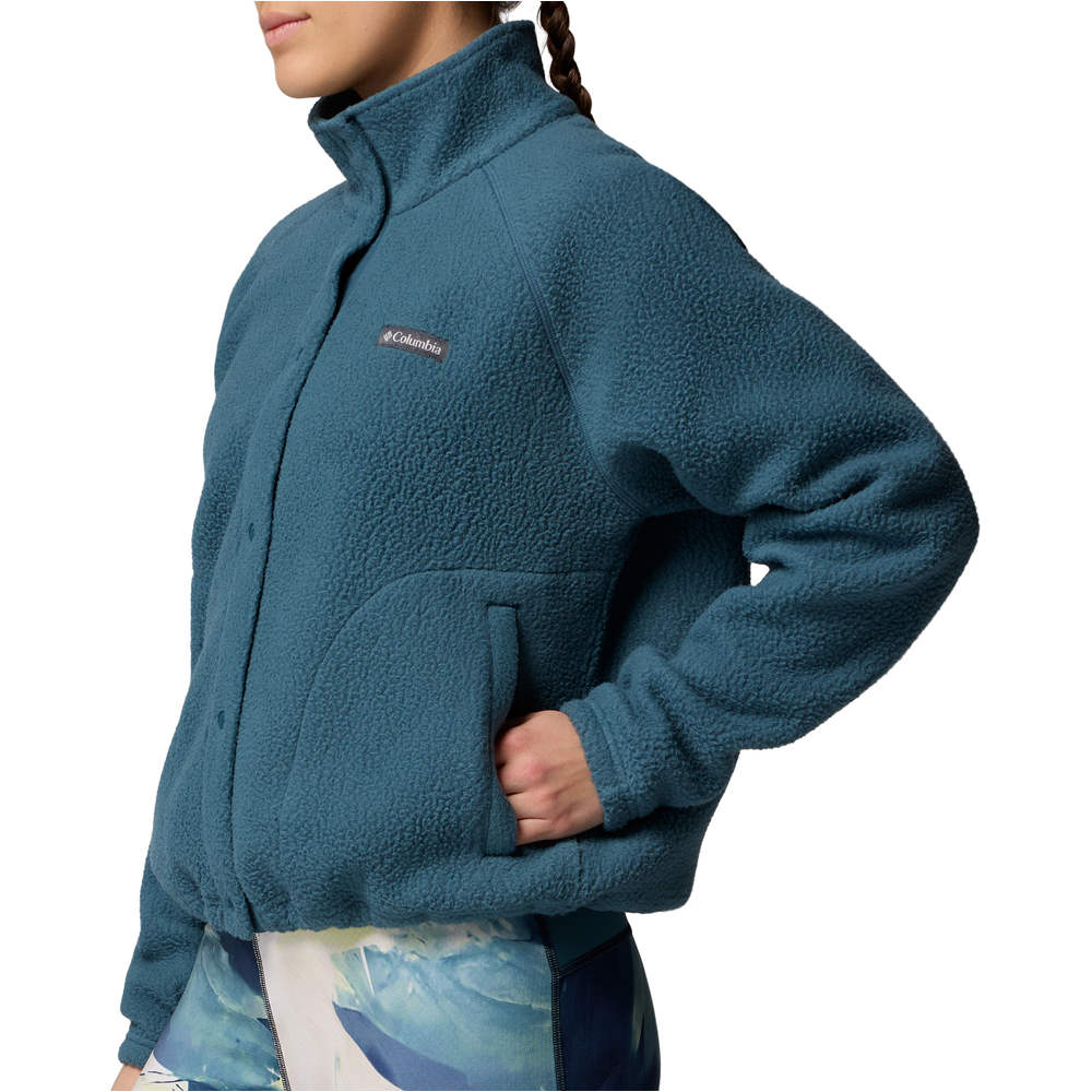 Columbia forro polar mujer Jasper Ridge Pebbled Fleece Full Snap vista detalle