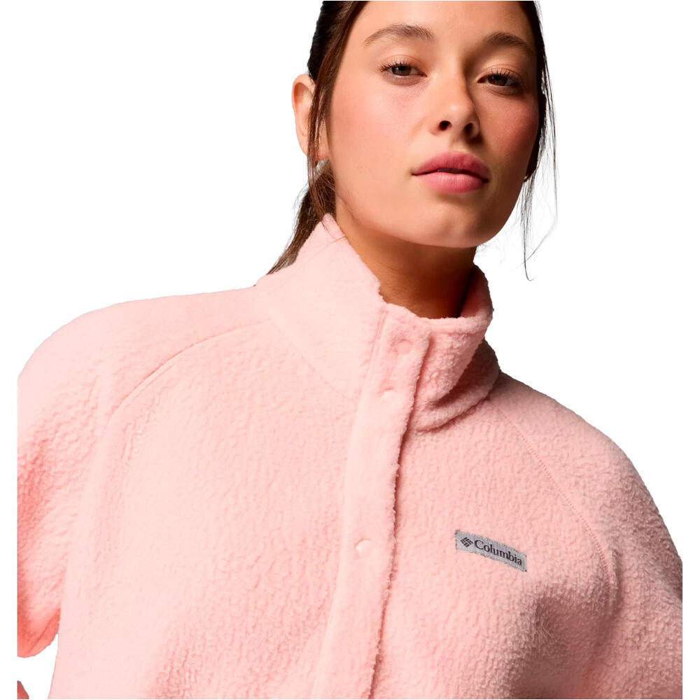 Columbia forro polar mujer Jasper Ridge Pebbled Fleece Full Snap vista detalle