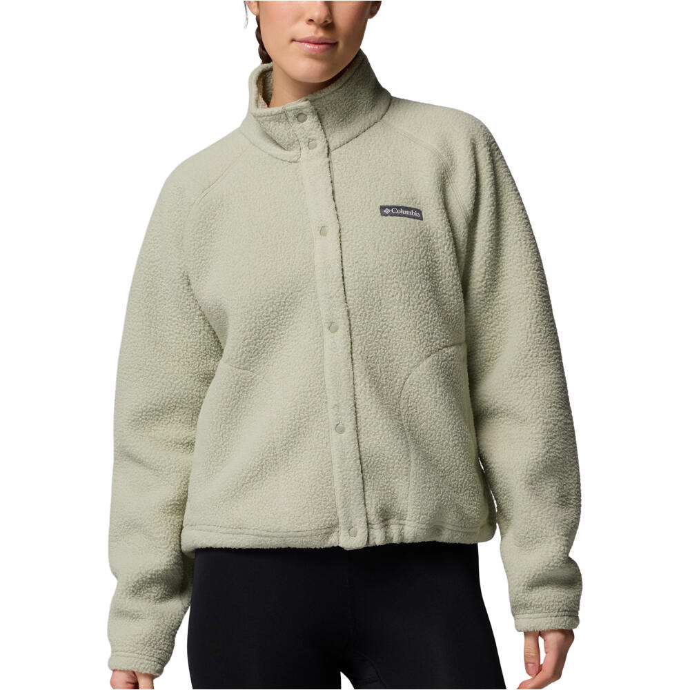 Columbia forro polar mujer Jasper Ridge Pebbled Fleece Full Snap vista frontal