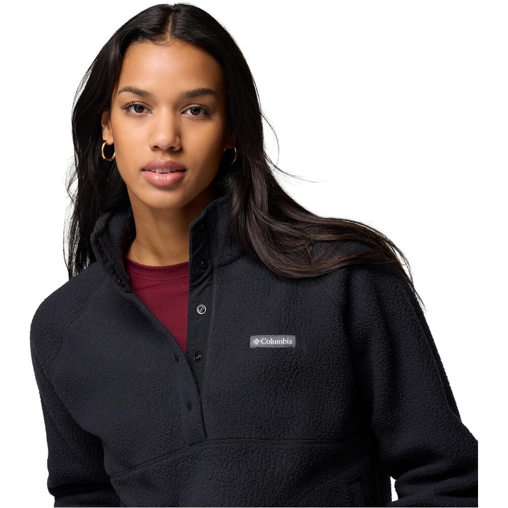 Columbia forro polar mujer Jasper Ridge Pebbled Fleece Half Snap vista detalle