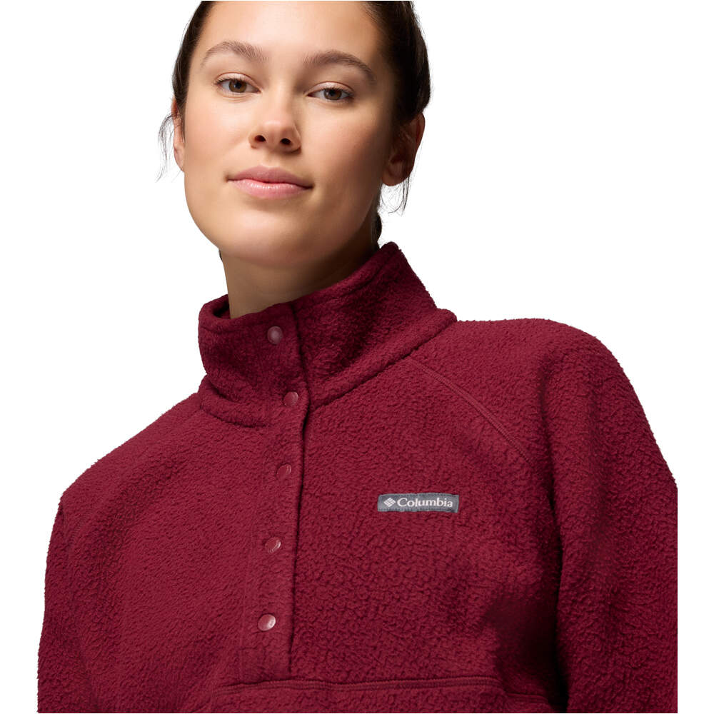 Columbia forro polar mujer Jasper Ridge Pebbled Fleece Half Snap vista detalle