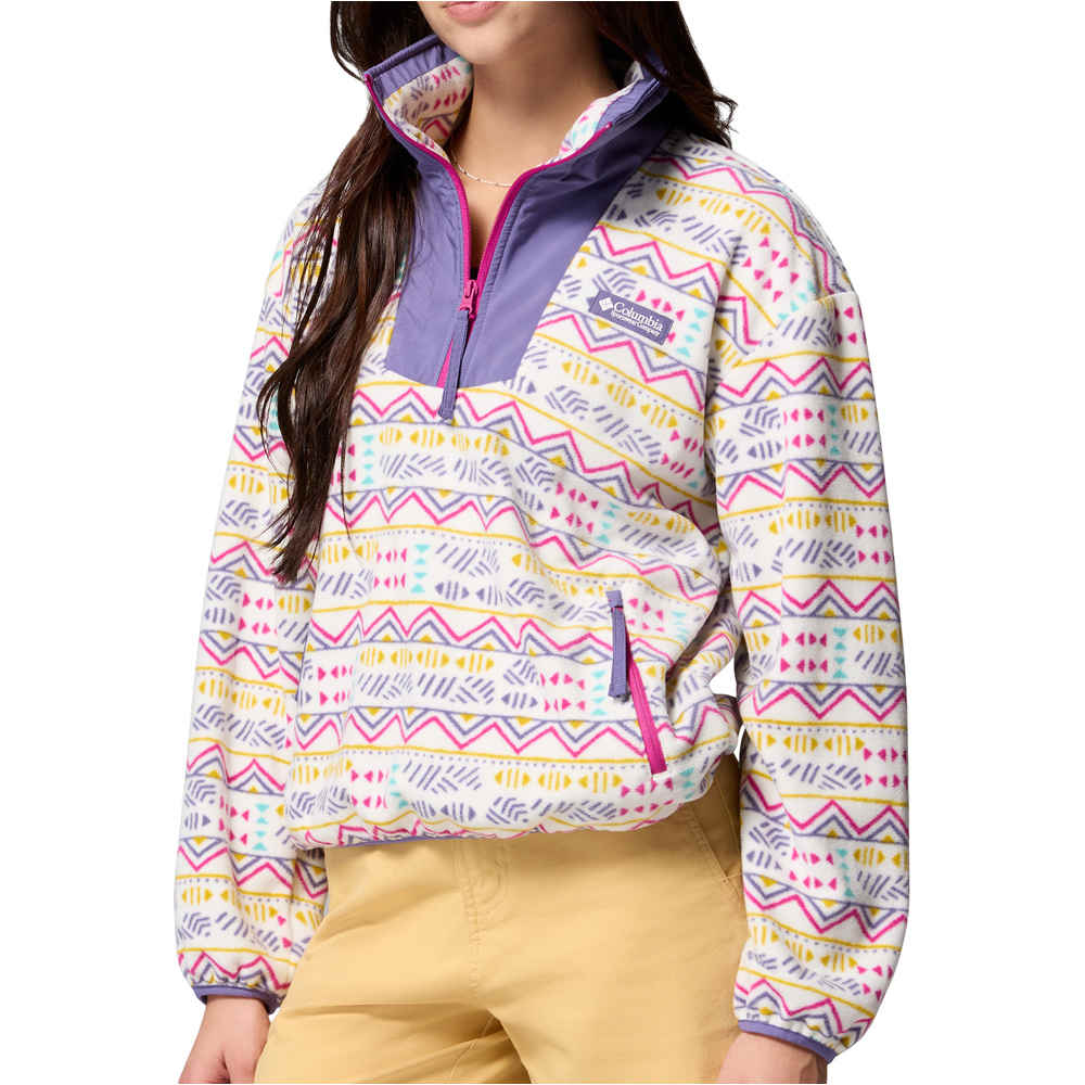 Columbia forro polar mujer Sequoia Grove Printed Half Zip vista detalle