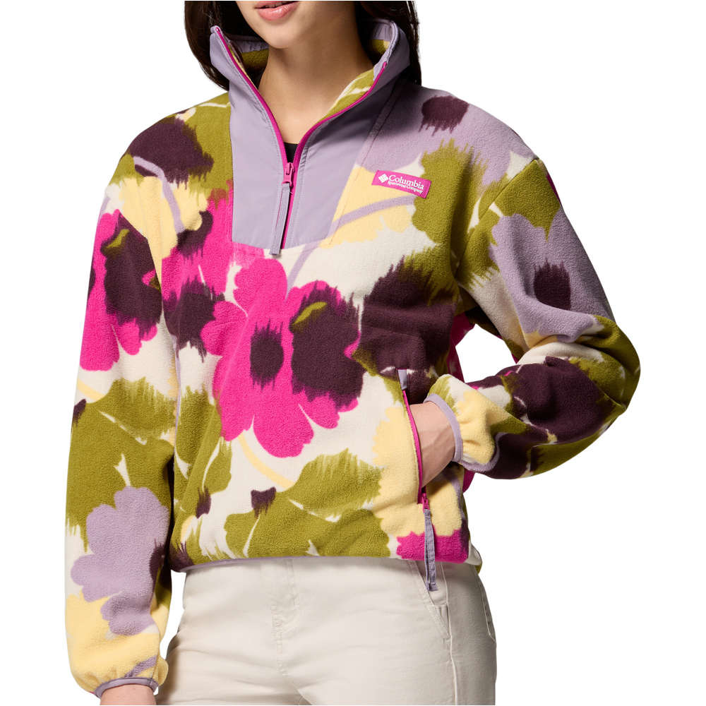 Columbia forro polar mujer Sequoia Grove Printed Half Zip vista detalle