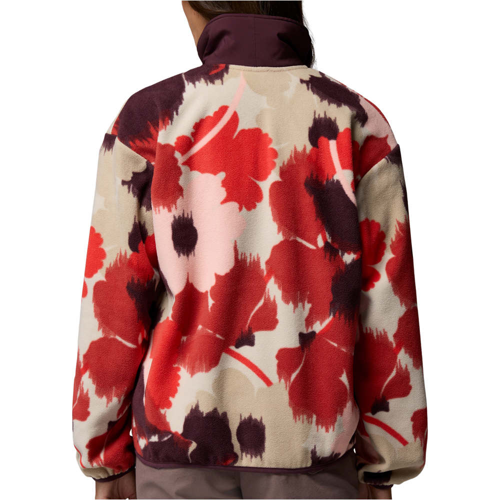 Columbia forro polar mujer Sequoia Grove Printed Half Zip vista trasera