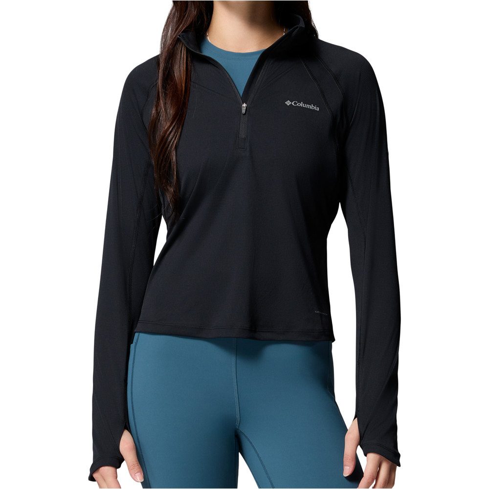 Columbia forro polar mujer Stealth Spring LS Half Zip Tee vista frontal