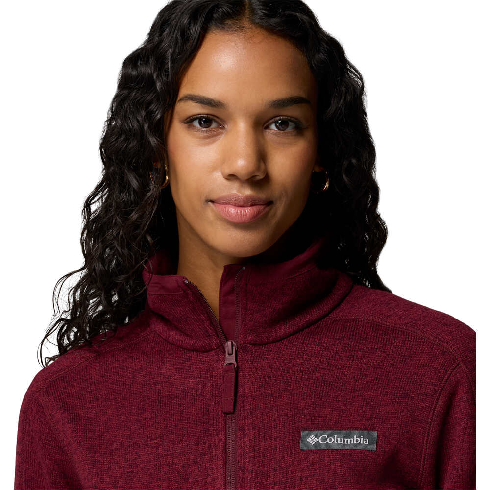 Columbia forro polar mujer Sweater Weather Full Zip II vista detalle