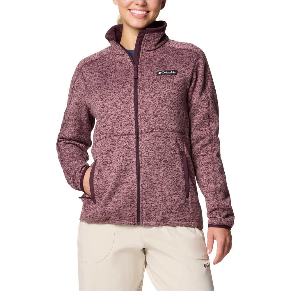 Columbia forro polar mujer Sweater Weather Full Zip II vista frontal