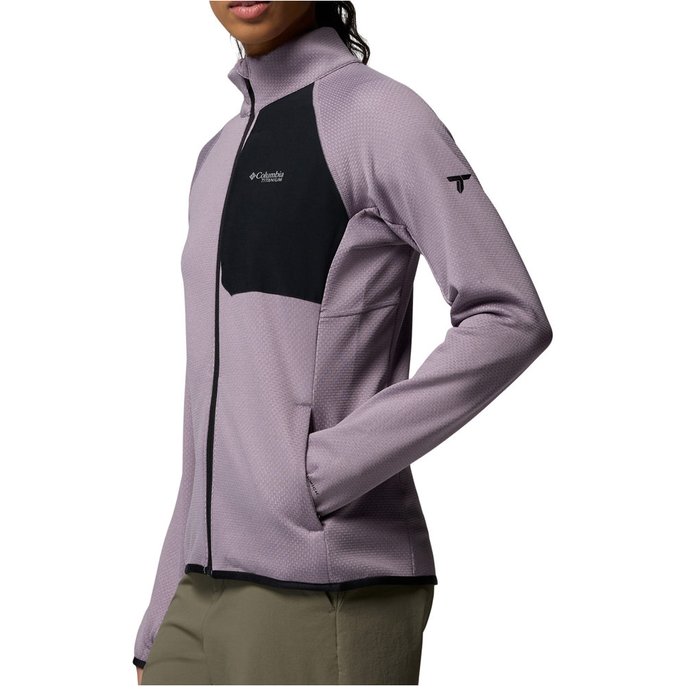Columbia forro polar mujer Triple Canyon Grid Fleece FZ vista detalle