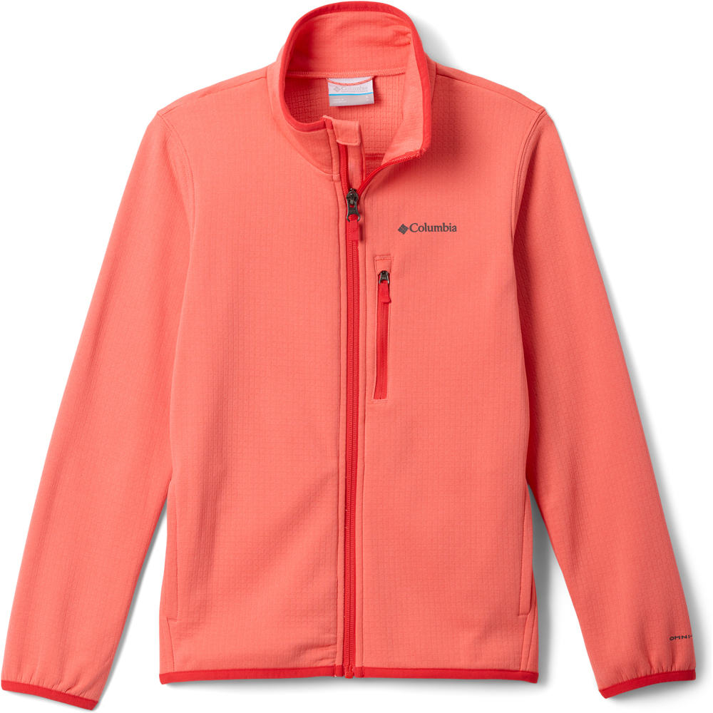 Columbia forro polar niño Essential Hike Grid Fleece Full Zip vista frontal