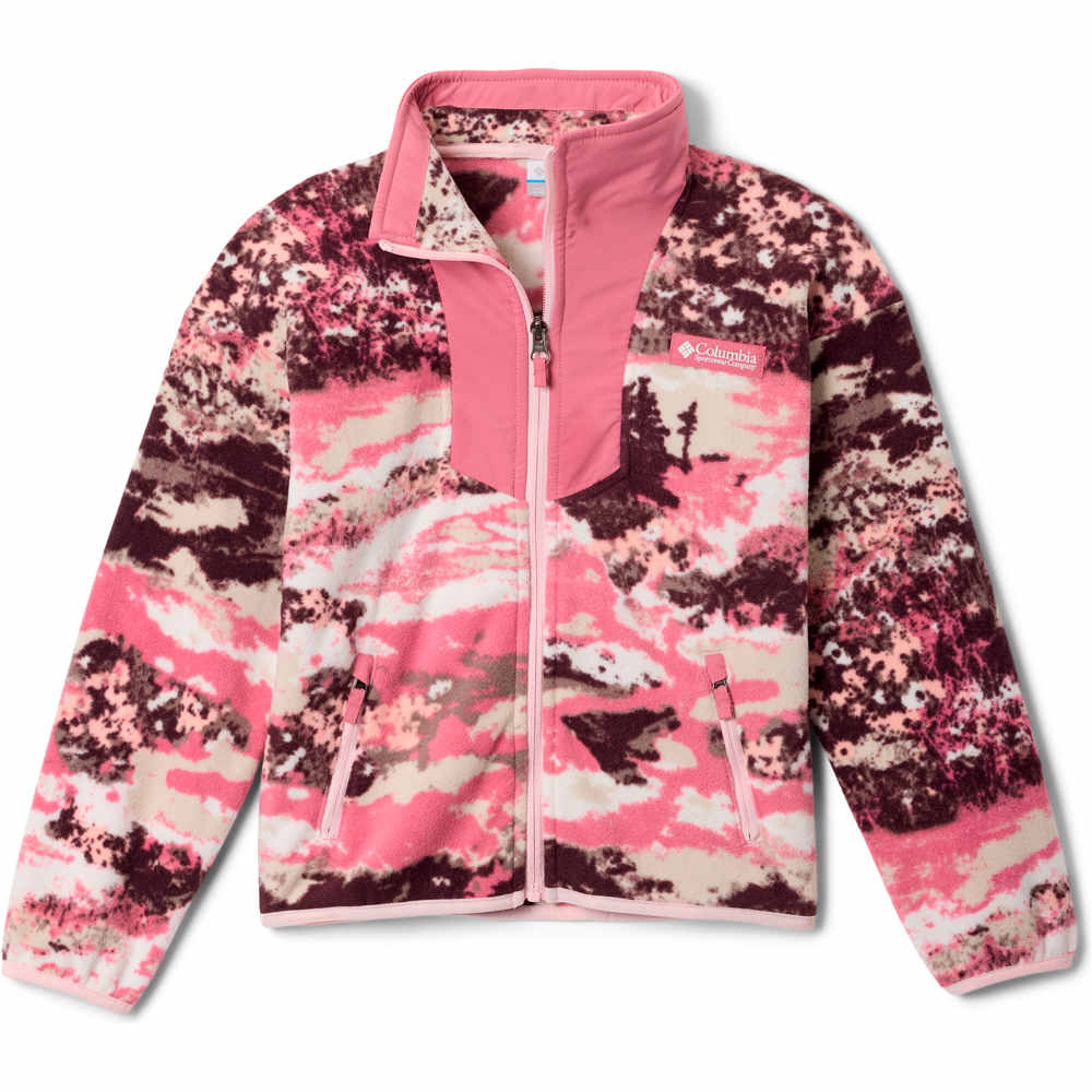 Columbia forro polar niño Sequoia Grove Printed Full Zip Fleece vista frontal