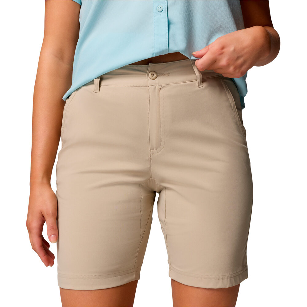 Columbia pantalón corto montaña mujer Leslie Falls  Long Short II 03