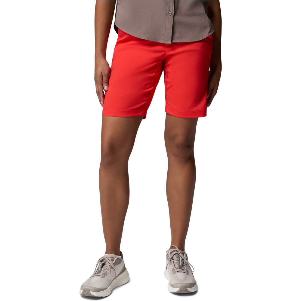 Columbia pantalón corto montaña mujer Leslie Falls Long Short II vista frontal