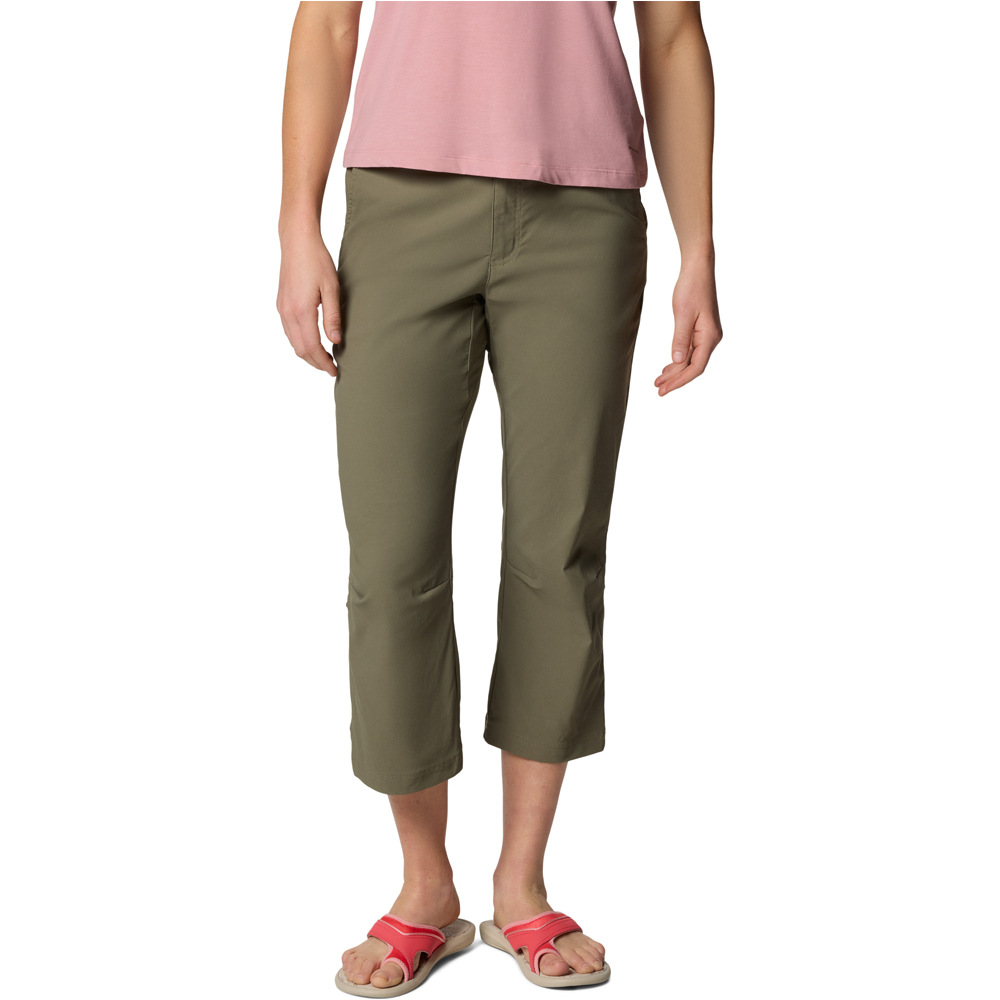 Columbia pantalón montaña mujer Leslie Falls Capri II vista frontal