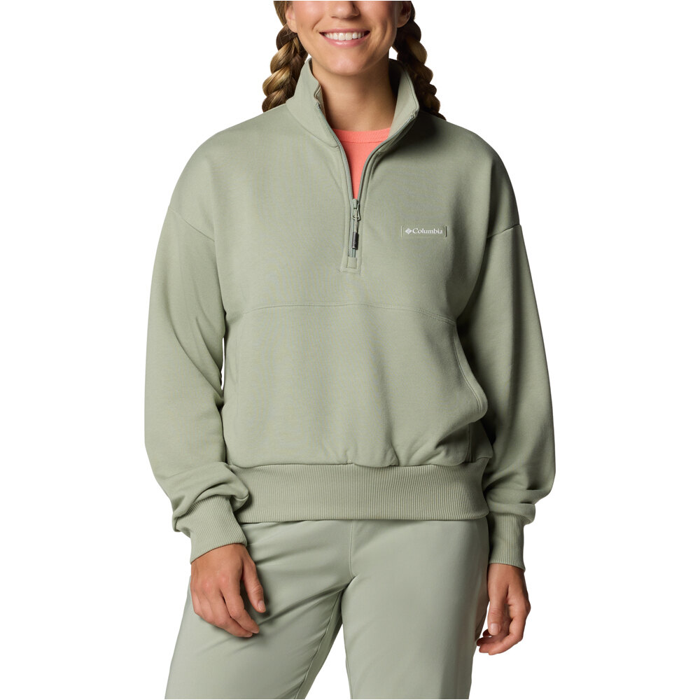 Columbia Sudaderas Montaña Mujer Marble Canyon French Terry Quarter Zip vista frontal