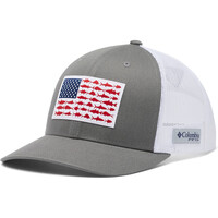 Columbia visera lona PFG Fish Flag Mesh Snap Back vista frontal