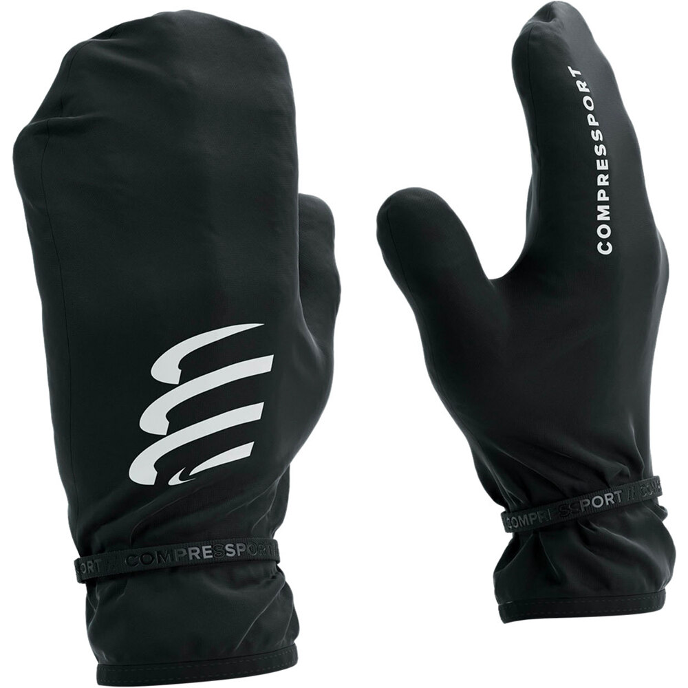 Compressport guantes running HURRICANE WATERPROOF MITTENS vista frontal