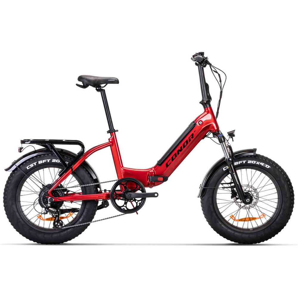 Conor bicicleta paseo MAUI FAT E-CITY FOLDING 20X4.0 8s RED vista frontal
