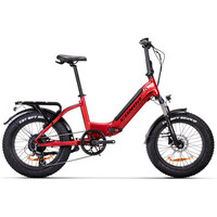 Conor bicicleta paseo MAUI FAT E-CITY FOLDING 20X4.0 8s RED vista frontal