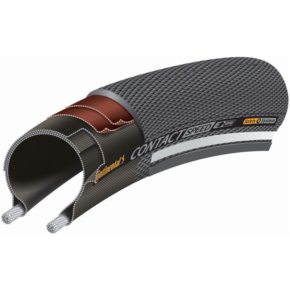 Continental cubiertas bicicleta paseo CUB.CONTACT SPEED 700x28C RIGIDA REFLECT vista frontal