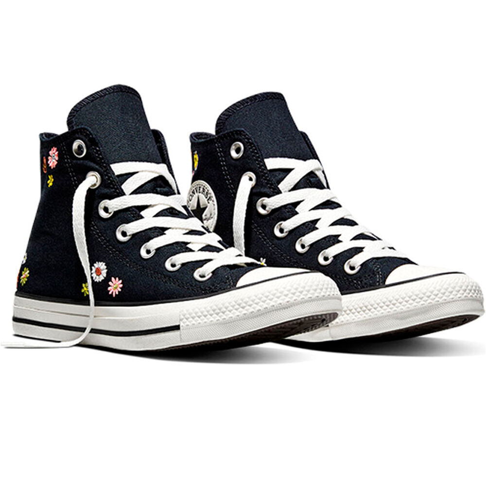 Converse zapatilla moda mujer CHUCK TAYLOR ALL STAR EMBROIDERED FLORALS HIGH lateral interior
