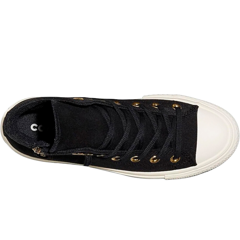 Converse zapatilla moda mujer CHUCK TAYLOR ALL STAR PLATFORM LIFT ZIPPERS vista trasera