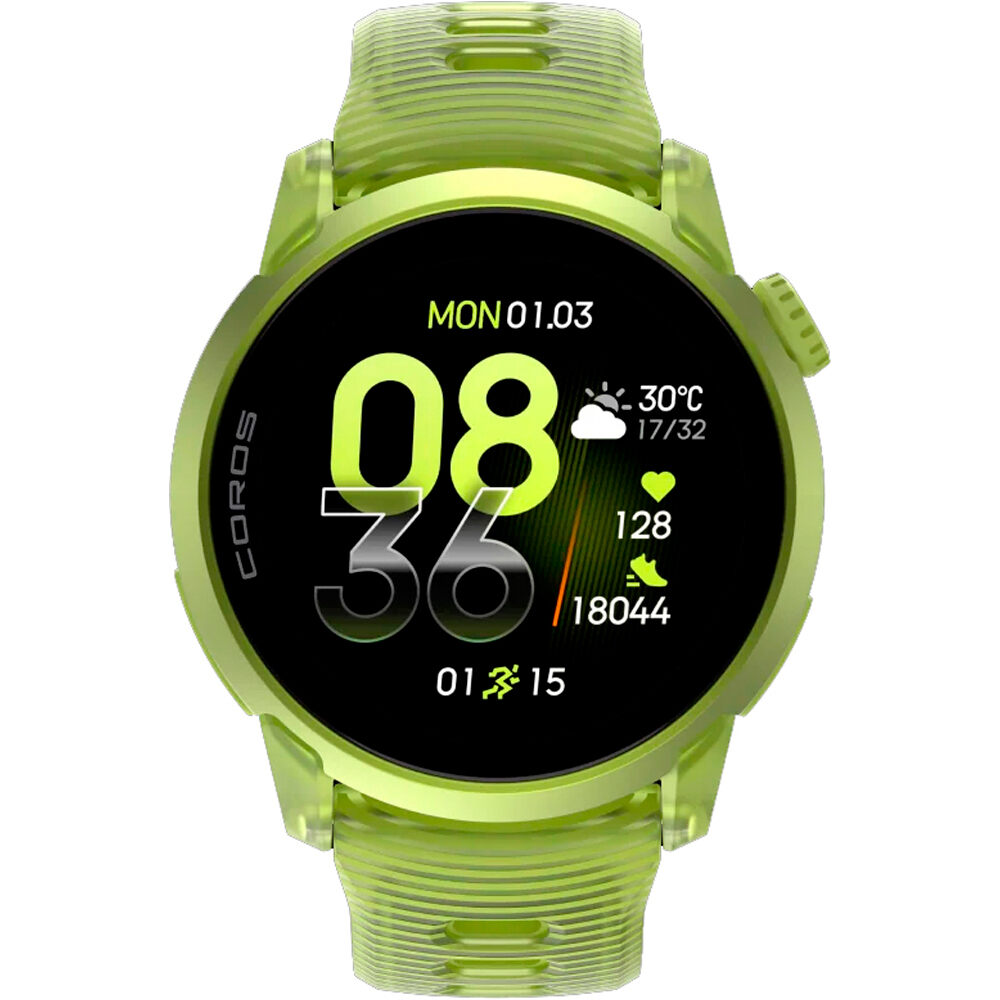 Coros pulsómetros con gps RELOJ GPS PACE 4 ALUMINIUM vista frontal