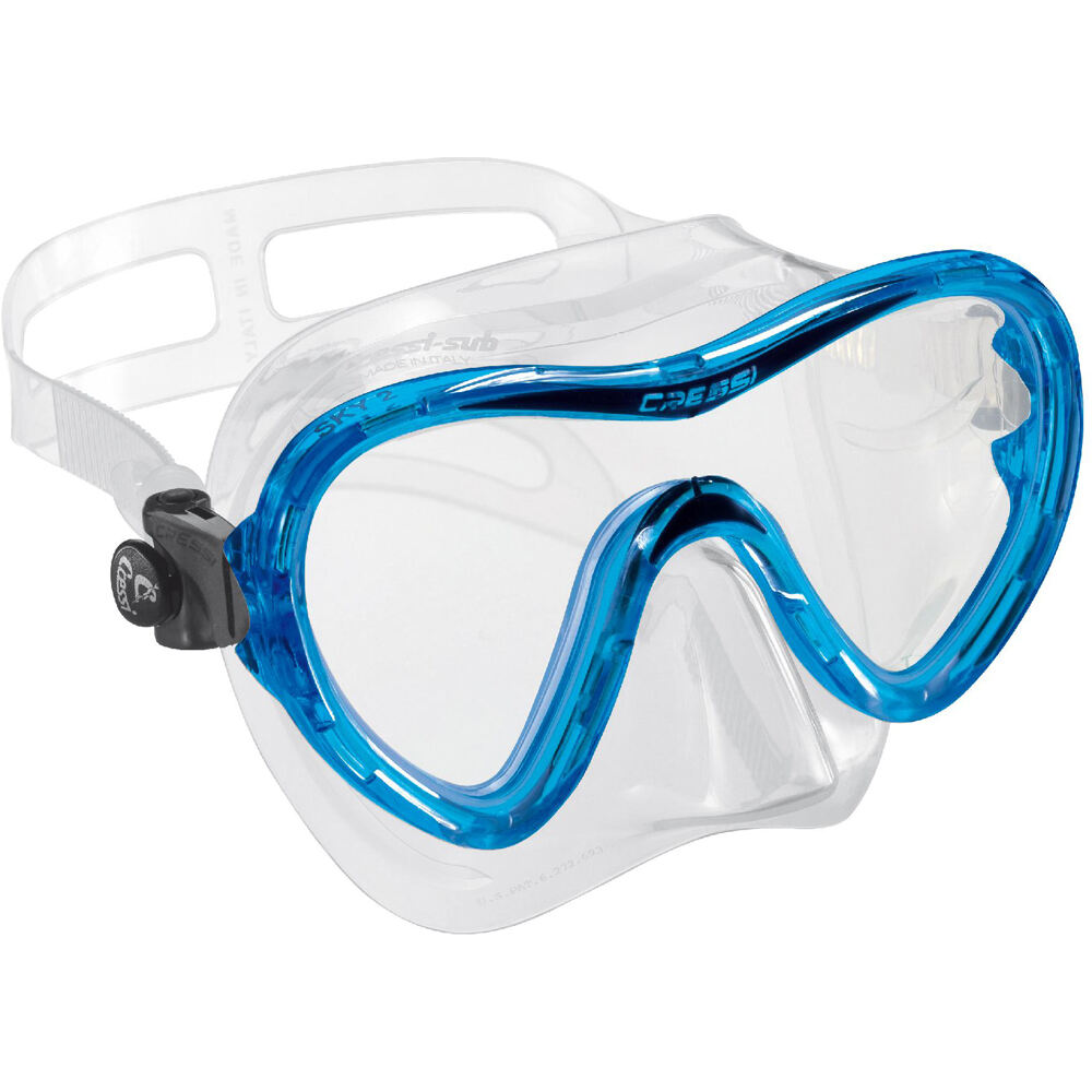 Cressi Sub Mascara Silicona Transparente SKY vista frontal