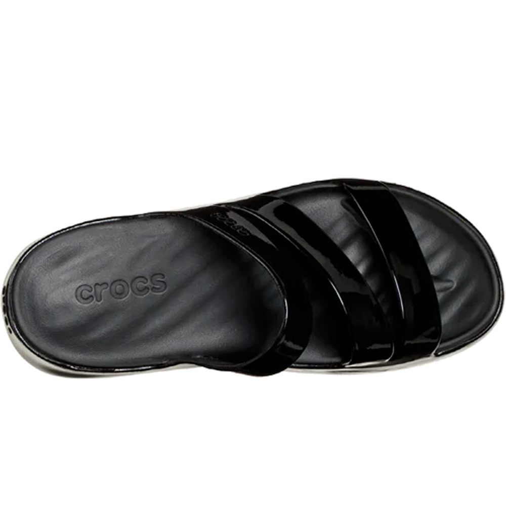 Crocs chanclas mujer Getaway Patent Strappy W vista superior