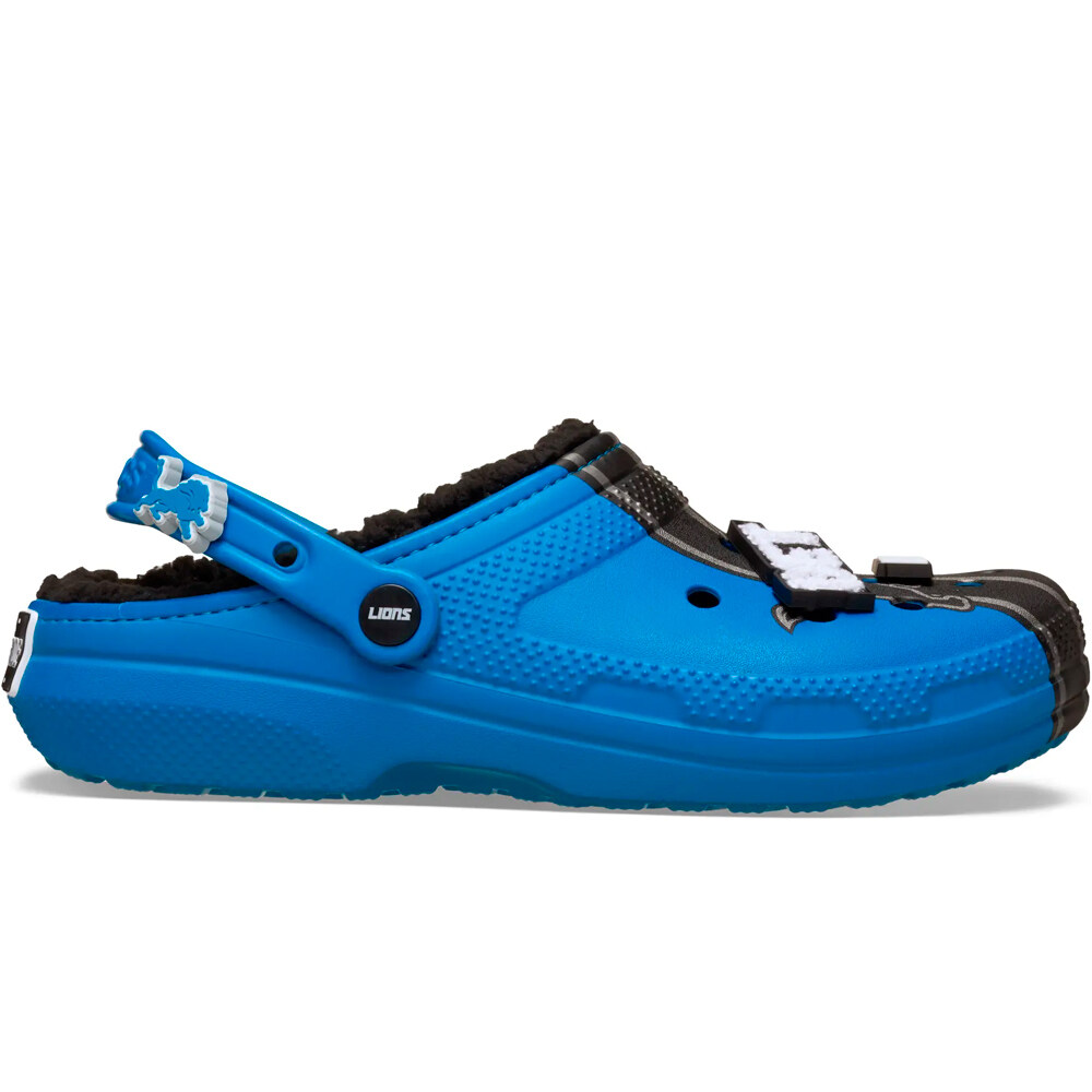 Crocs zueco hombre NFL Detroit Lions Classic Lined Clog U lateral exterior